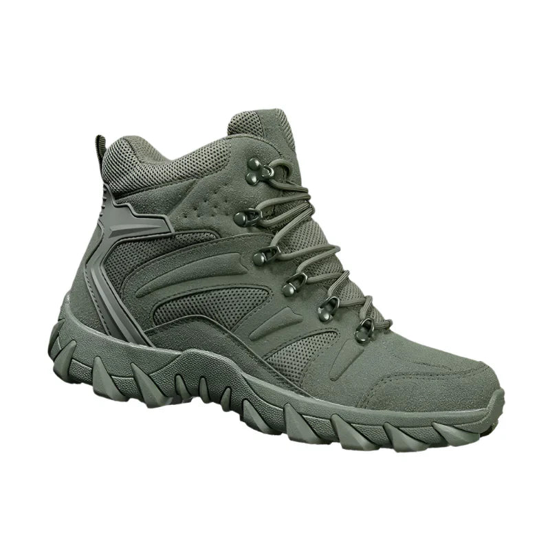 NNEOBA Men's Tactical Work Ankle Boots Winter Safety Shoes (Green)