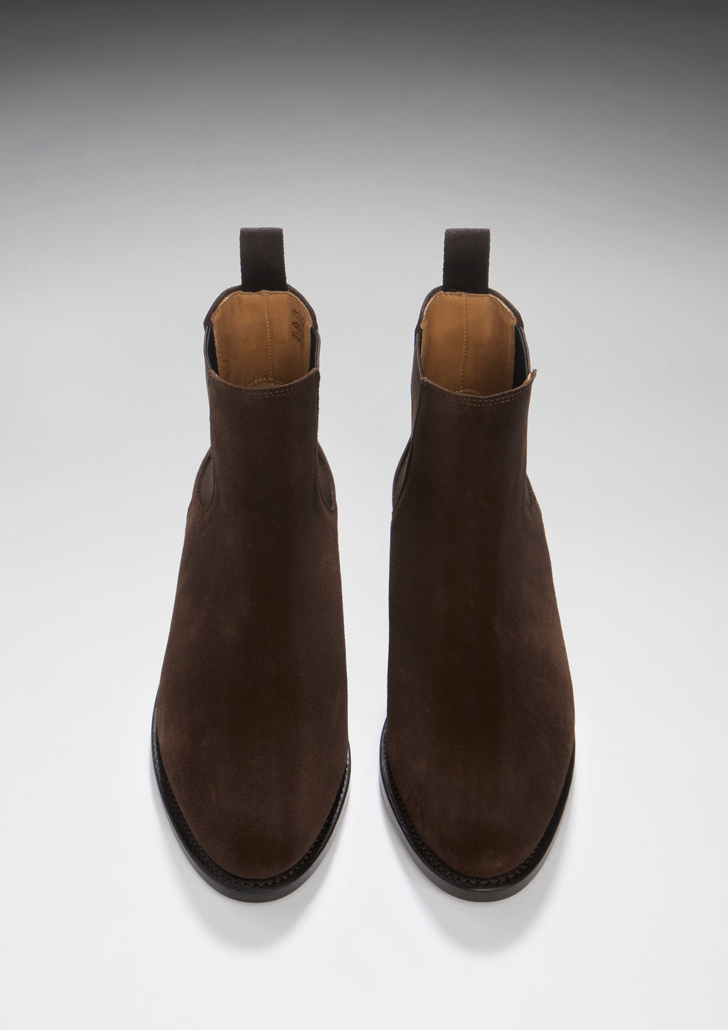 Women's Brown Suede Chelsea Boots, Welted Leather Sole